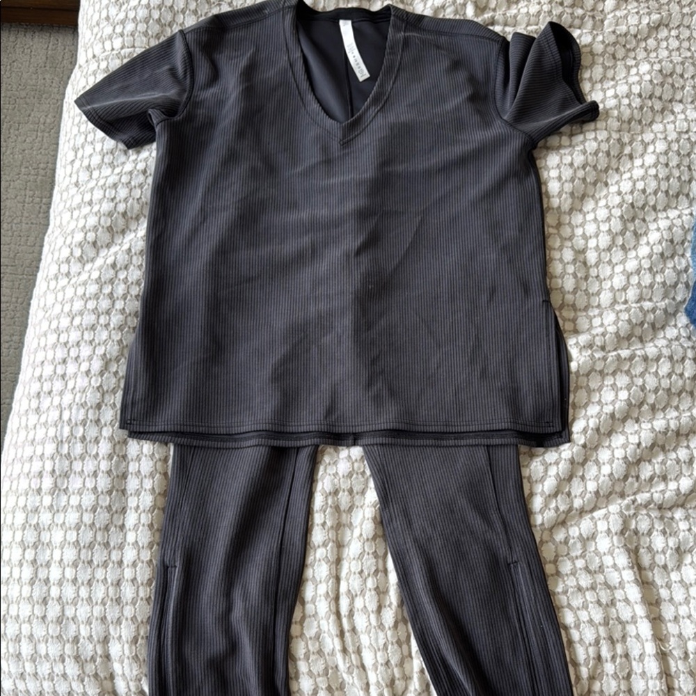 Lululemon Athletica Black Ribbed Set